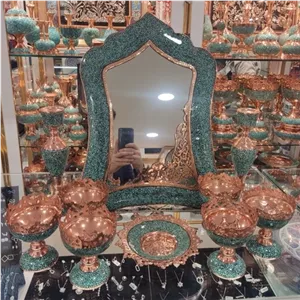 سرویس هفت سین فیروزه کوبی 10 تکه مدل 50 خانمان مدل 341109