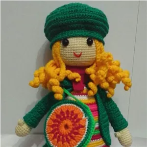 عروسک بافتنی دختر روسی سارا دست بافت،عروسک روسی خانمان مدل 373769