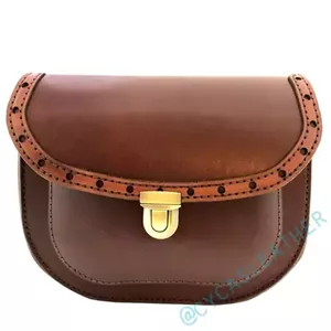 کیف رودوشی چرم طبیعی دستدوز مدل ونوس خانمان مدل 365448