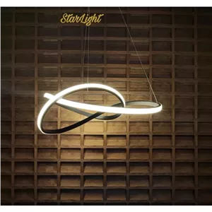 لوستر مدرن طرح اینفینیتی چهار حالته دارای ریموت کنترل دیمر دار و اپ موبایل خانمان مدل 347158