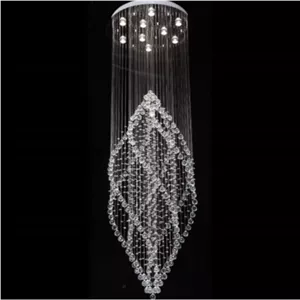 لوستر ریسه ای کریستال طرح الماس خانمان مدل 350502