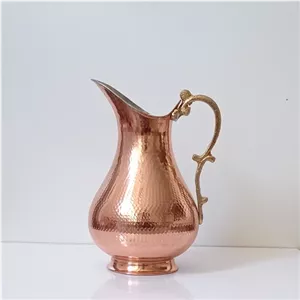 پارچ مسی دسته برنجی اردکی نانو شده خانمان مدل 341702