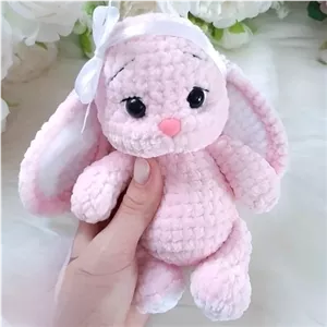 عروسک بافتنی خرگوش مخملی بهار خانمان مدل 372696