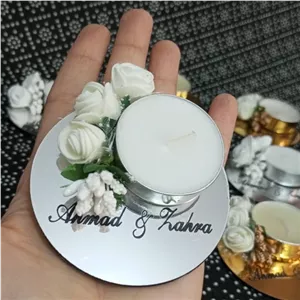 گیفت عروسی شمع و گل خانمان مدل 334722