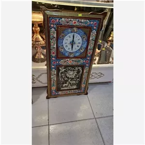 ساعت ستونی میناکاری و قلمزنی اعلا خانمان مدل 349939 