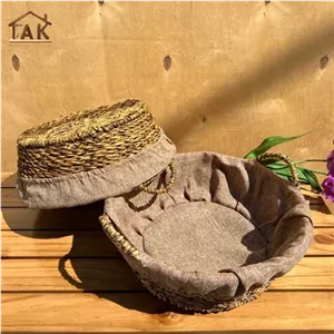 سبد میوه لوکس حصیری گرد بزرگ خانمان مدل 347443 