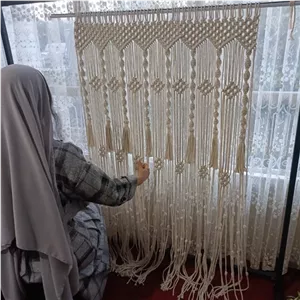 پرده مکرومه مینیمال خانمان مدل 361974