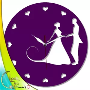 ساعت دیواری طرح عروس و داماد کد 625 خانمان مدل 341569