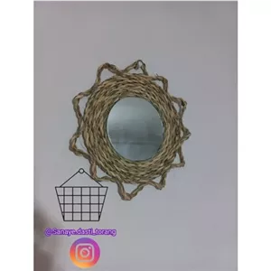 آینه .آینه حصیری.آینه خورشیدی.حصیر.حصیری.سوغات گیلان.هفت سین خانمان مدل 346268