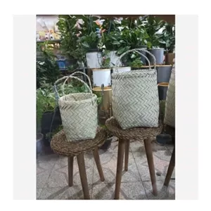 پک دوتایی گلدان حصیری-کاور حصیری خانمان مدل 346041