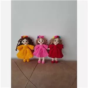 عروسک دخترانه بافتنی بهار خانمان مدل 369000
