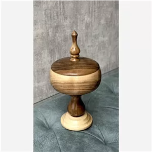 شکلات خوری چوب گردو یک تیکه خانمان مدل 347371 