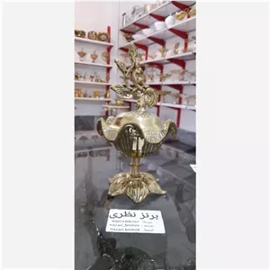 قندان برنجی طرح هندی ارتفاع 21 سانت خانمان مدل 344406