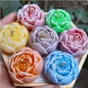 شمع غنچه گل پیونی خانمان مدل 336285