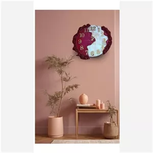 ساعت دفرمه چوب و رزینی 30 سانتی خانمان مدل 341865