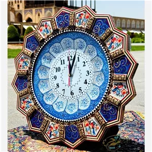 ساعت خاتم کاری با صفحه مینا کاری سایز 48 سانتی متری خانمان مدل 339585 