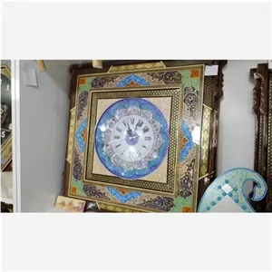 ساعت میناکاری قاب خاتم خانمان مدل 340444 