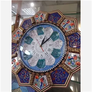 ساعت مینا کاری با قاب خاتم خانمان مدل 341283 