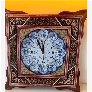 ساعت مینا کاری قاب خاتم خانمان مدل 339112 