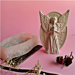 قالب سیلیکونی کتیبه فرشته مولد سیلیکونی مخصوص شمعسازی رزین مجسمه سازی صابون سازی خانمان مدل 353749