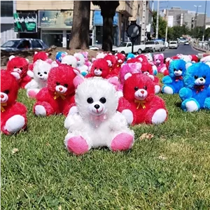 عروسک خرس پاپیونی 22 سانت خانمان مدل 367149