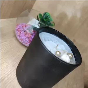 شمع دریا و ساحل مروارید و صدف کاری شده خانمان مدل 335954
