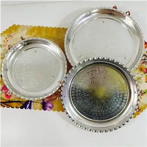 دیس مسی زنجان مدل داخل طرحدار قطر 27 ضخیم دسته و پایه دار خانمان مدل 342774