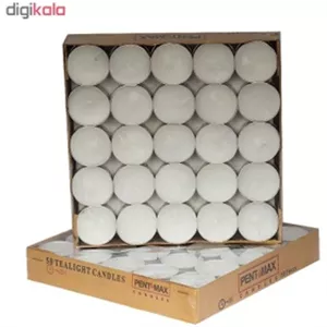 شمع وارمر پنت مکس مدل TeaLight بسته 50 عددی سفید
