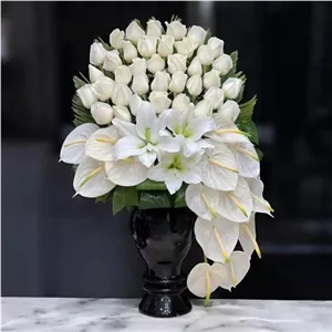 تحویل جام گل در نمایشگاه سنگ تهران 1404 از نزدیک ترین گل فروشی 5518