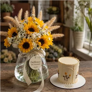 گل و کیک برای فرش قرمز