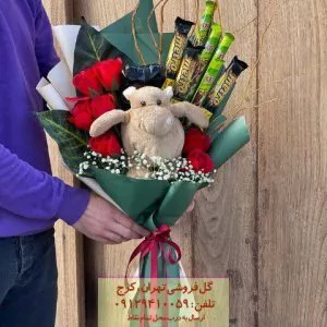 جعبه گل خاص ولنتاین برای مرد شیک در گلفروشی فدک