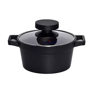 سرویس قابلمه گرانیت 15 پارچه یونیک مدل UN-8519 (مشکی)