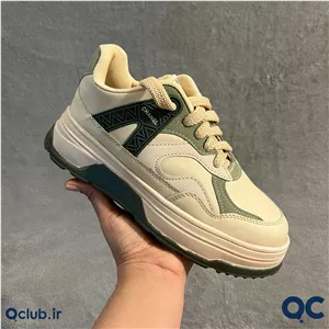 کتونی زنانه شنل نخودی سبز کد 1875