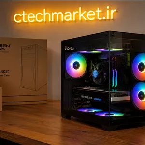 سیستم گیمینگ قدرتمند سایبر پرو با پردازنده i5  8400  کیس اکواریومی کد (g40)