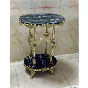 میز خاطره برنزی بیضی، طرح چهار فرشته، گل سرخ