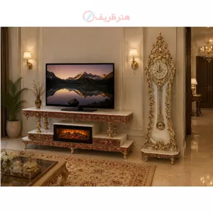 ساعت ایستاده کنارسالنی آلومینیومی، رنگ ثابت