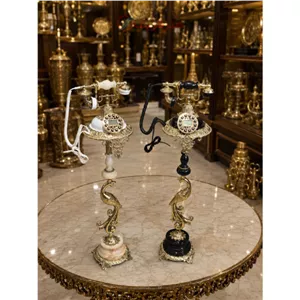 تلفن گرد درنا با پایه سنگی و مجسمه ریختگی سنگین و مقاوم