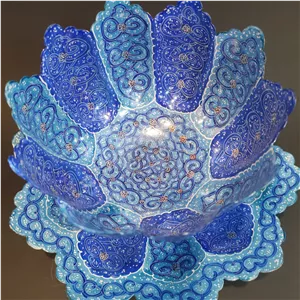 کاسه تک مینا کاری مناسب برای آجیل خوری و میوه خوری