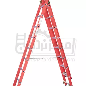 نردبان مخابراتی آهنی 6 متری 22 پله 3 تکه مدل کیان برند فراز پله با پایه تعادل