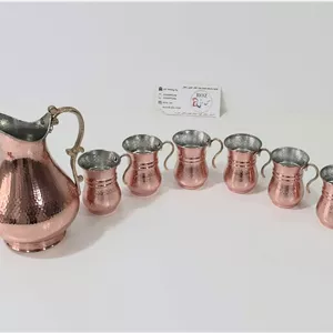 پارچ و 6 عدد لیوان مسی زنجان نانو ارسال رایگان