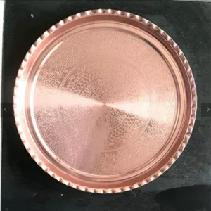 سینی مجمع  مسی زنجان،قطر 39 طرح ترمه نانو ارسال رایگان