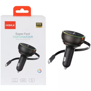 شارژر فندکی 80 وات هیسکا مدل HCC 337