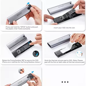 باکس SSD M.2 NVMe/SATA بی‌کِل مدل B6315 با رابط USB 3.2 Gen2