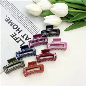 کلیپس طرح مستطیل سایز کوچک رنگ براق4.5cm