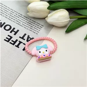 کش مو سیم تلفنی پیکسل دار رنگ صورتی شخصیت سانریو ملودی