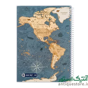 دفتر 100 برگ سیمی مجلد میکرو ( طرح نقشه )