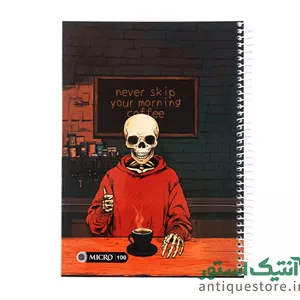 دفتر 100 برگ سیمی مجلد میکرو ( طرح اسکلت )