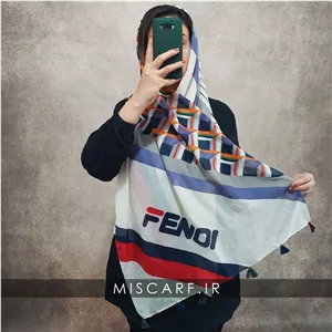 شال نخی فندی منگوله دار