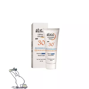 کرم ضدآفتاب بی‌ رنگ ویتابلا مناسب پوست چرب با SPF30/50