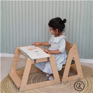 صندلی چندمنظوره کودک مونته‌سوری پلای وود (میزصندلیصندلی غذا)